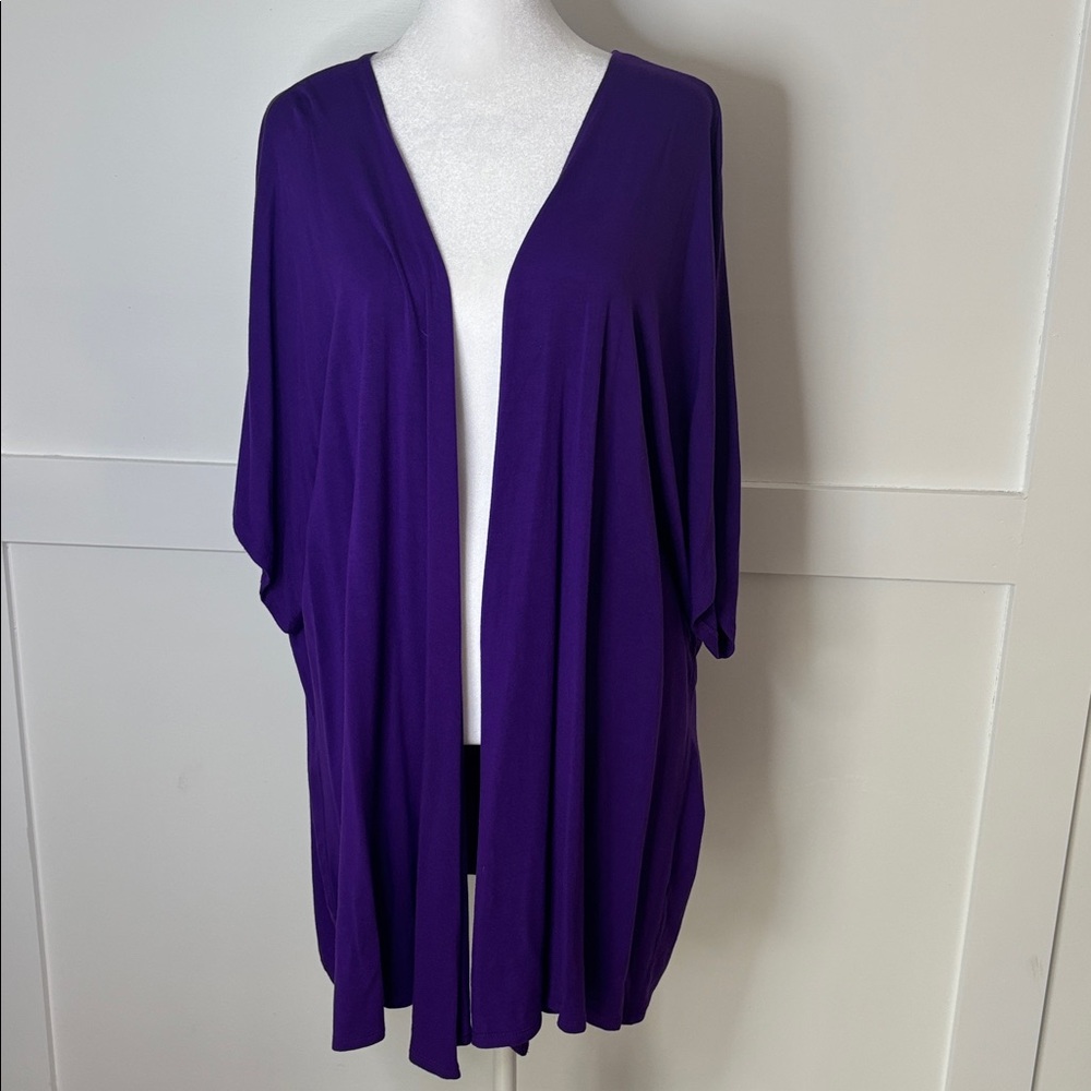 Johnny Purple Open Front Cardigan size 4XL in great condition - Picture 2 of 4